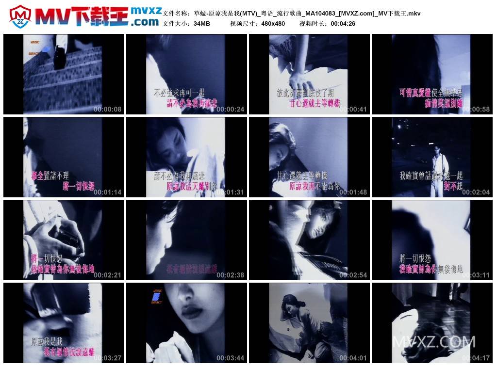 草蜢-原谅我是我(MTV)_粤语_流行歌曲_MA104083